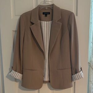 41 Hawthorn, Tan, Fully-lined, Knit Blazer Jacket, L